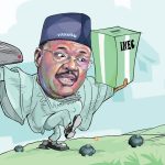 2023: INEC in Eye of The Storm Mahmood Carricature