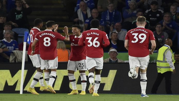 Britain Soccer Premier League Man Utd Scrape Out Another 1-0 Win Against Leicester Away From Home