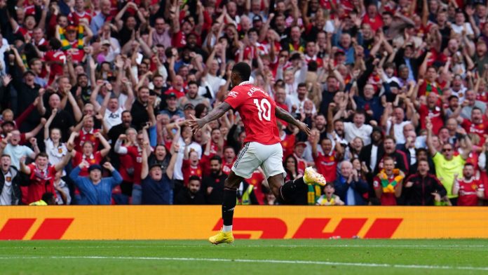 Marcus-Rashford-scores-for-Man-United Man United match