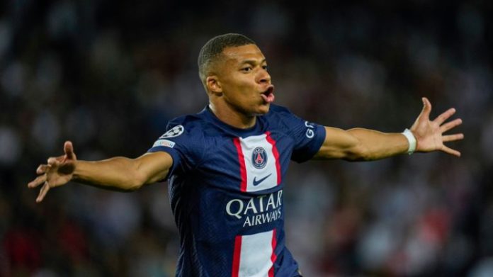 Mbappe celebrates