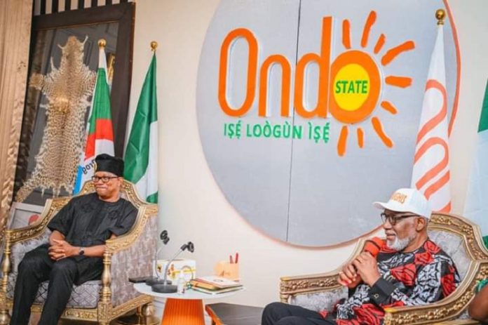 Peter Obi visits Akeredolu