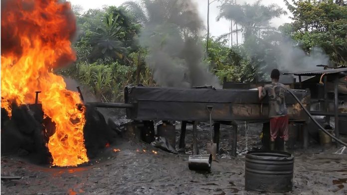 Police destroy illegal refineries illegal refineries
