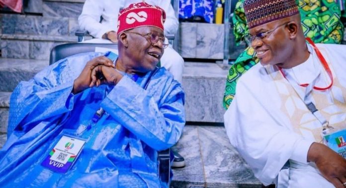 Tinubu and Yahaya Bello Tinubu and Yahaya Bello