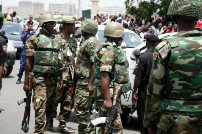 Army troops