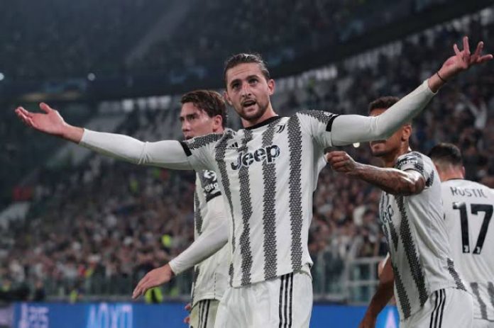Juve team celebrates a goal