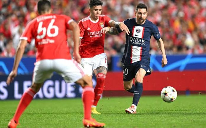 Messi against Benfica