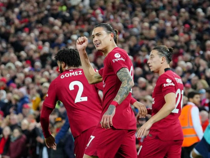 Nunez celebtrates against Westham