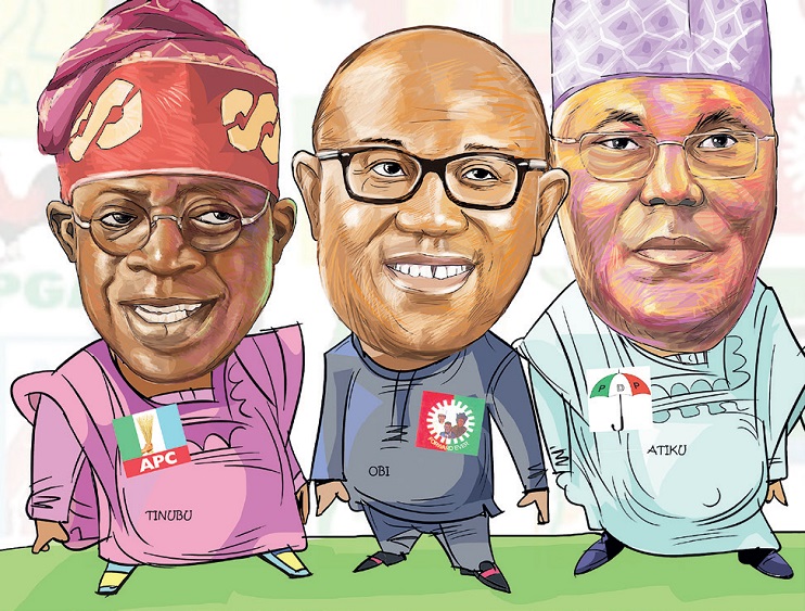 Presidential candidates caricature