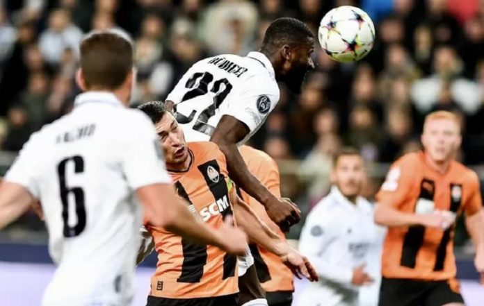 Rudiger against Shaktar Rudiger against Shaktar