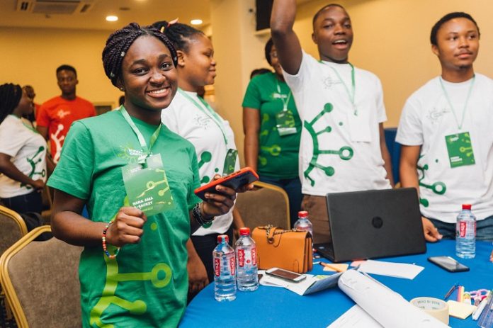 Some members of Junior Achievement (JA) Africa during one of their functions recently.