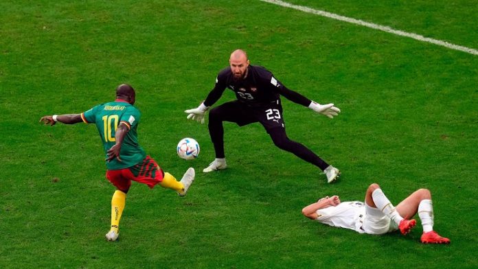 Cameroon Aboubakar against Serbia