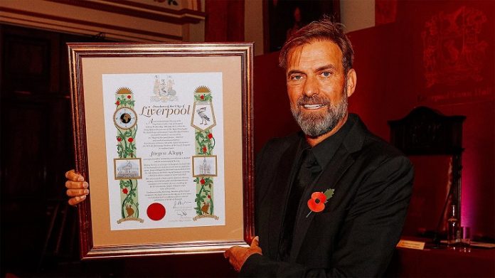 Klopp gets Liverpool freedom of the city