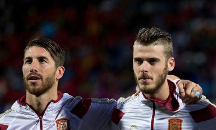 Sergio Ramos and De Gea