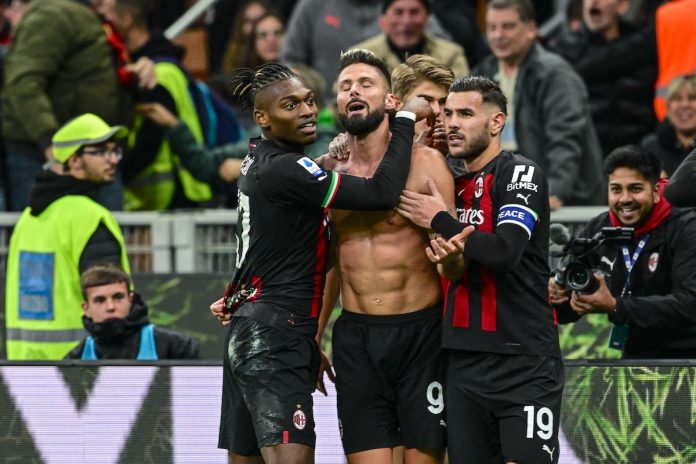 Giroud Scores, Sent Off In Milan's 2-1 Win
