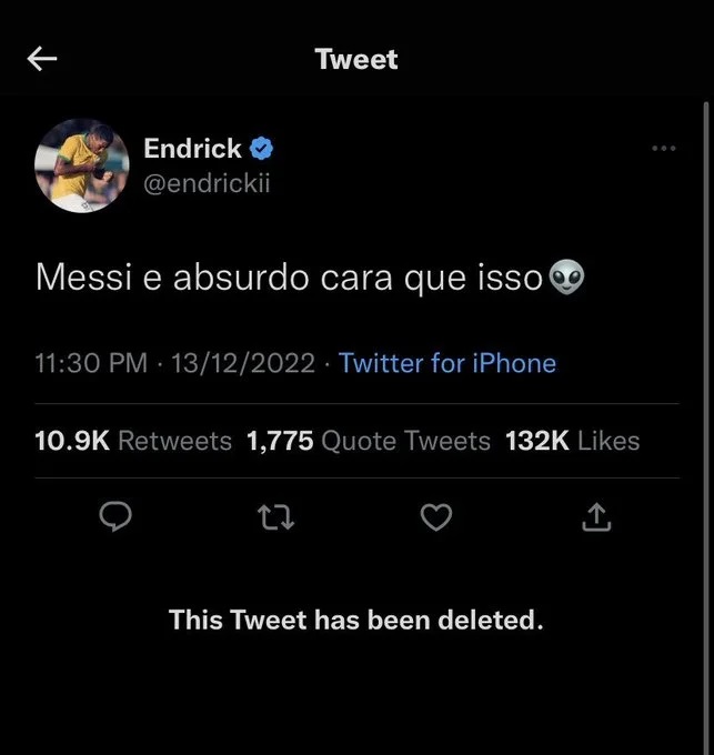 Endrick Tweet - THEWILL NEWS MEDIA
