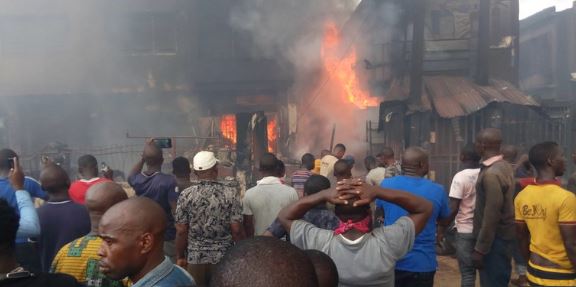 Fire Incident At Onitsha