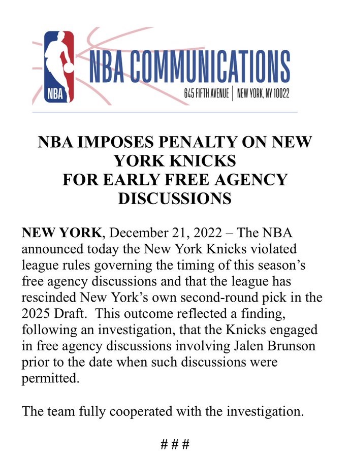NBA Knicks - THEWILL NEWS MEDIA
