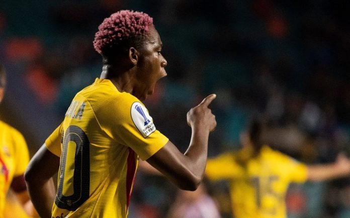 Oshoala against Rosengard Asisat Oshoala