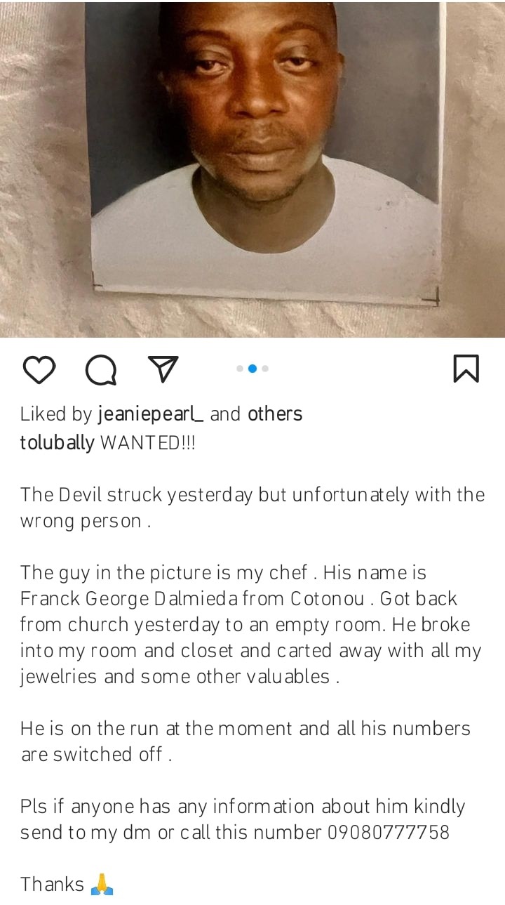 Chef thief - THEWILL NEWS MEDIA