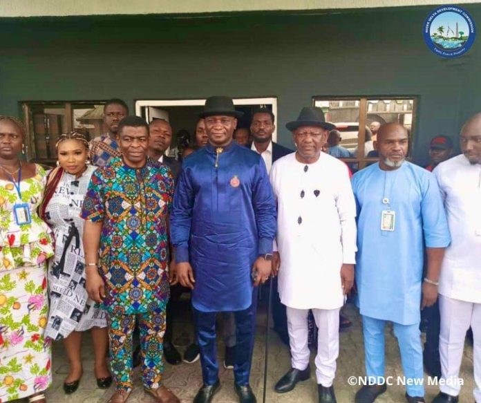 NDDC Boss, Chief Dr Samuel Ogbuku visits Yenogoa office