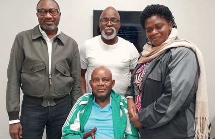 Christian Chukwu flanked by Femi Otedola, Amaju