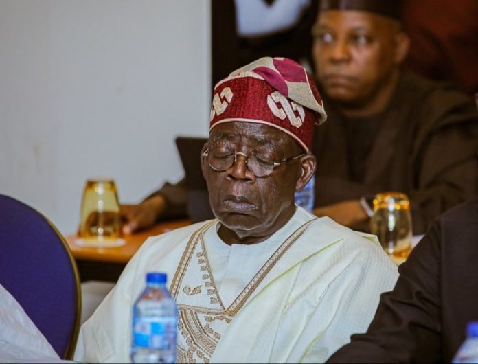 Tinubu Sleeping