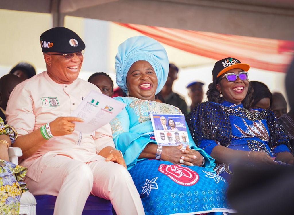 Umo Eno, his wife and running mate - THEWILL NEWS MEDIA