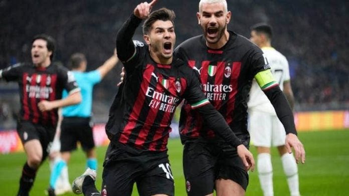 Brahim Diaz scores for AC Milan against Tottenham