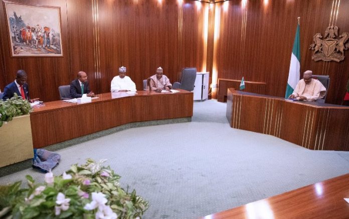 Buhari Meets Emefiele, Bagudu, Tambuwal