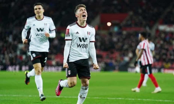 Harry Wilson celebrates scoring for Fulham against Sunderland