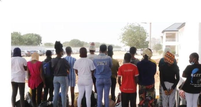 Human trafficking victims in Kano. Navy