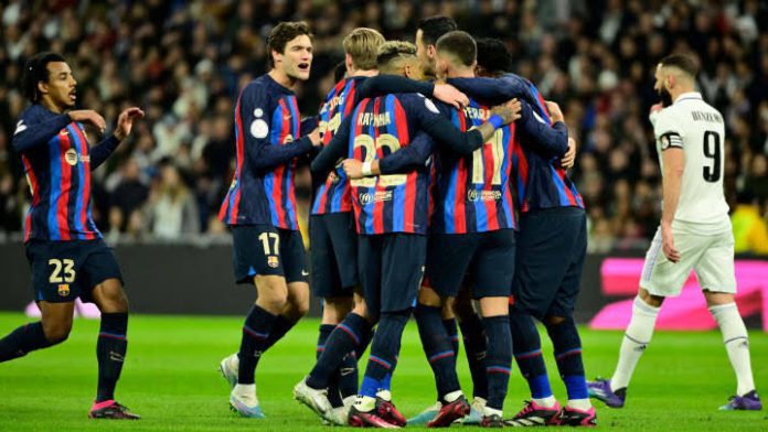 Barcelona players Jubilate