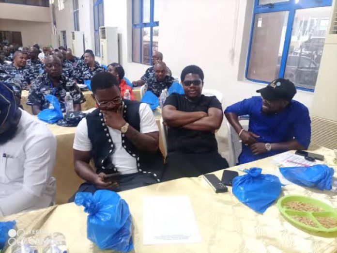 Falz, Macaroni meets Police Lagos CP