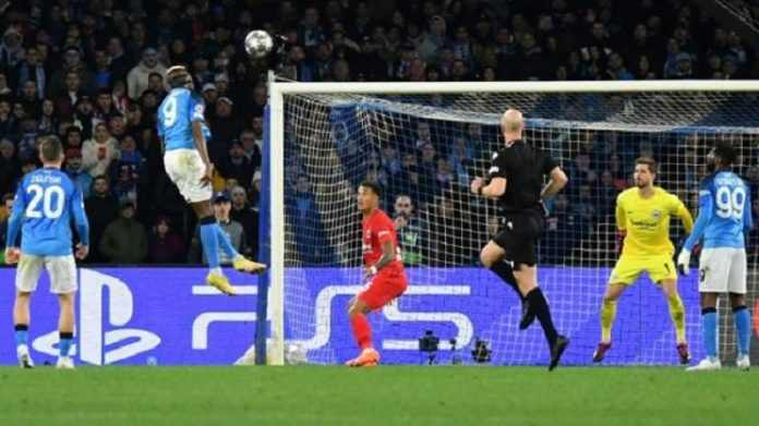 Osimhen scores header