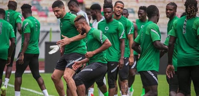Super Eagles in training