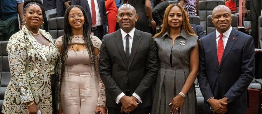 Tony Elumelu, wife, daughter and Uba MD - THEWILL NEWS MEDIA