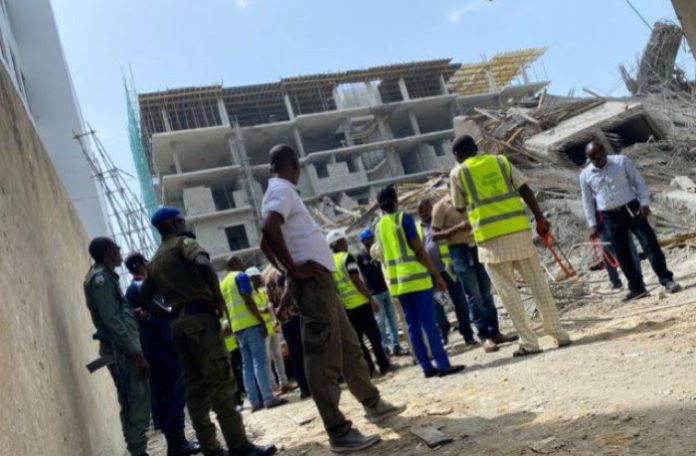 Banana island collapsed building