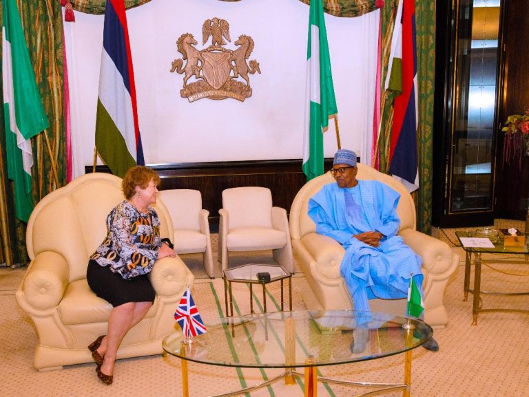 Catriona Laing and President Buhari - THEWILL NEWS MEDIA