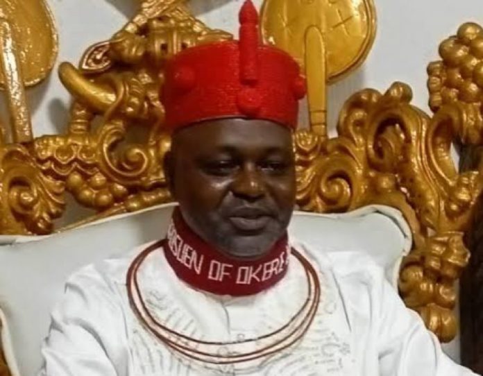 His Royal Majesty, Morris Ochuko Eyekpimi, Owhotemu II, the Orosuen (traditional ruler) of Okere Urhobo Kingdom.