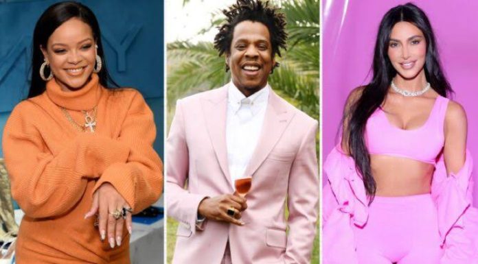 Rihanna, Jay Z and Kim Kardashian