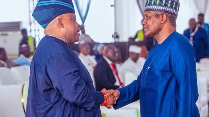 Adeleke Ademola and Aliko Dangote