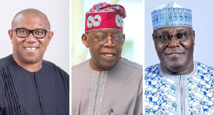 Peter obi, Tinubu, Atiku