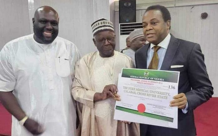 Donald duke receives provisional license for university