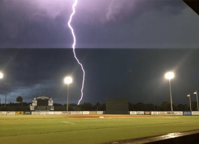 Lightning struck field