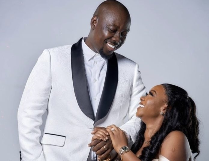 Obinna Iyiegbu, also known as Obi Cubana, and his wife, Ebele
