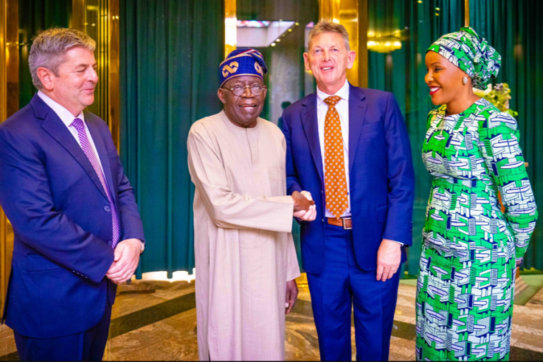 Tinubu Liam Mallon, President, ExxonMobil Upstream; Richard Laing, Chairman/MD, ExxonMobil Companies in Nigeria, and Adesua Dozie, General Counsel, Mobil Producing Nigeria