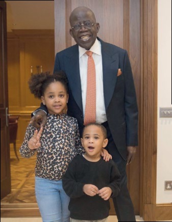 Tinubu and his grand children - THEWILL NEWS MEDIA