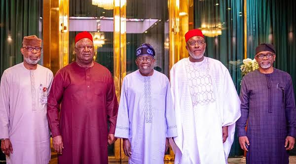 Tinubu and Anyim, Metuh At VillaÂ