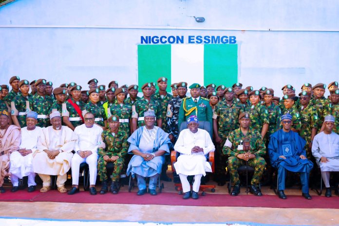 Tinubu with Nigerian Troops in Guinea Bissau