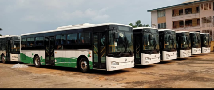 CNG-powered buses manufactured by Innoson, Nnewi